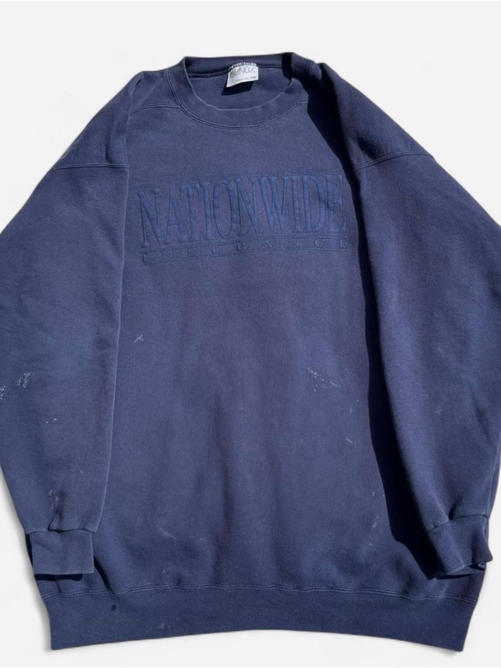 Men’s Vintage Distressed Nationwide Insurance Sweater Size XXL Made In USA